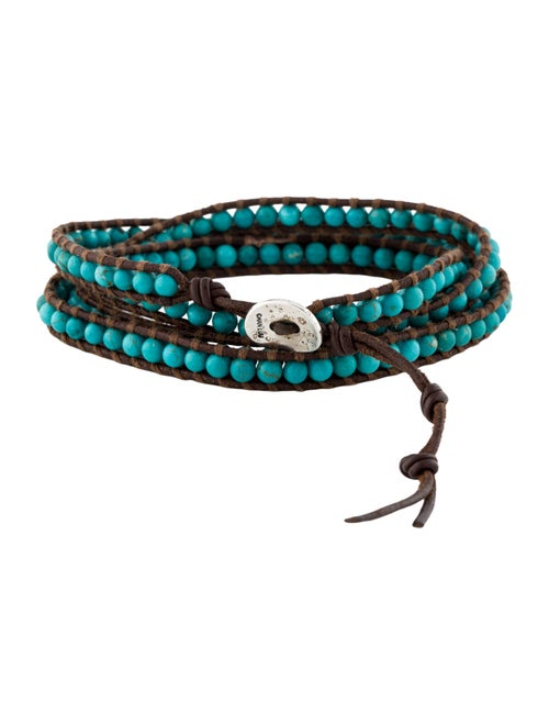 Chan Luu Leather Beaded Wrap Bracelet