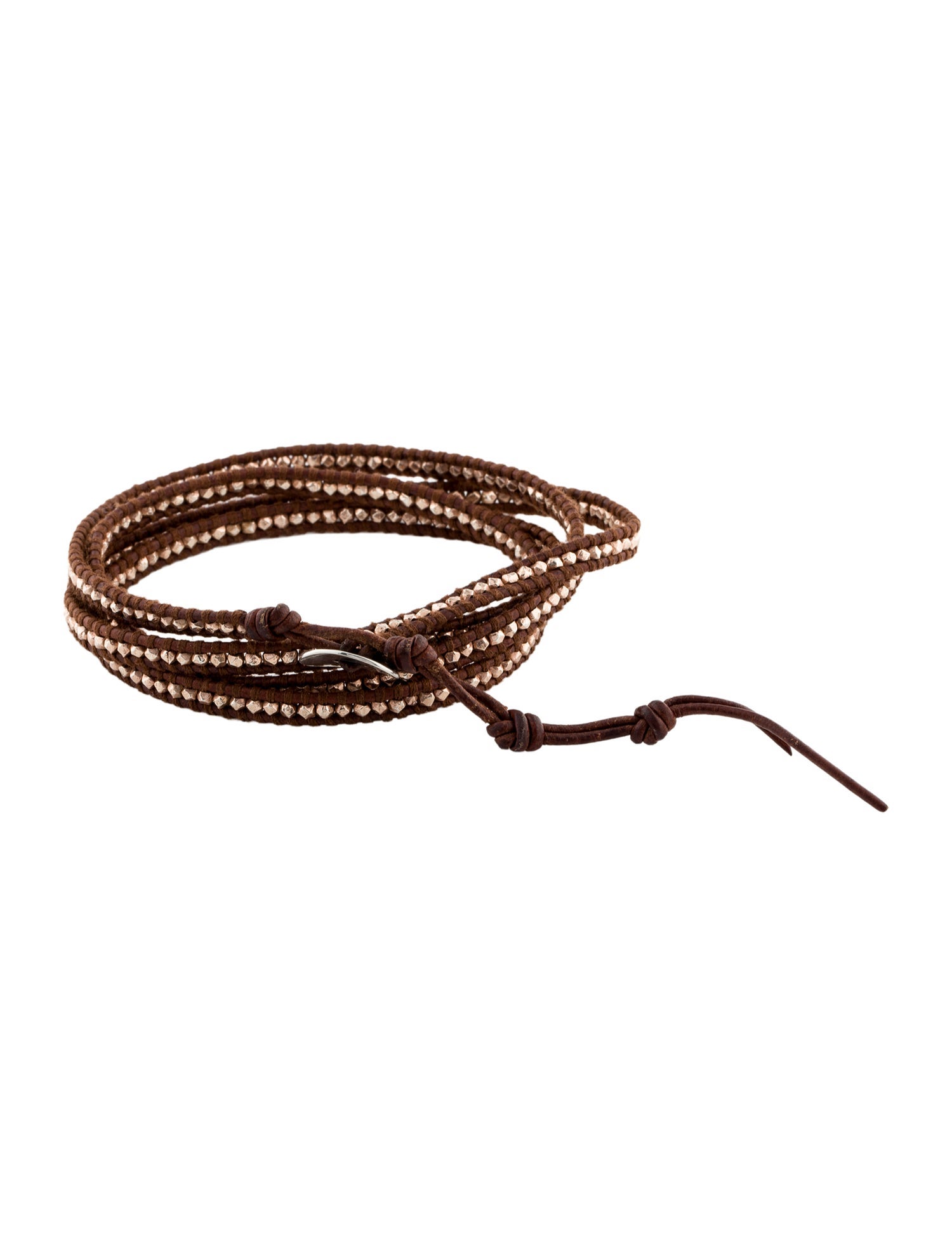Chan Luu Leather Beaded Wrap Bracelet