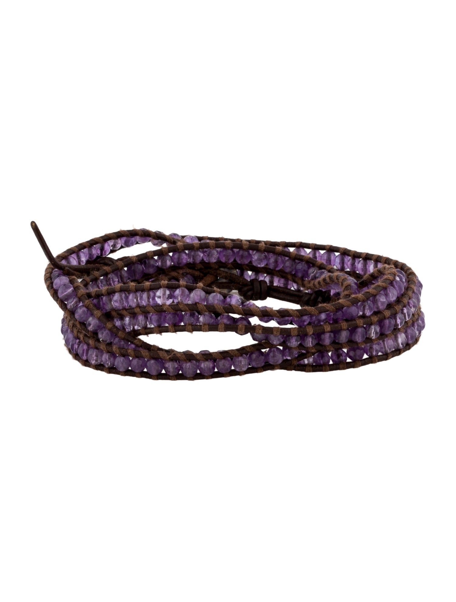 Chan Luu Amethyst Beaded Wrap Bracelet