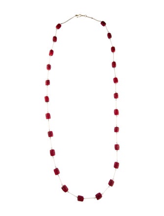 Chan Luu Coral Carved Long Wrap Necklace