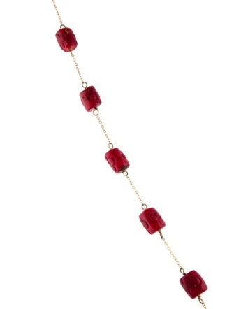 Chan Luu Coral Carved Long Wrap Necklace