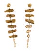 Chan Luu Cultured Pearl & Yellow Stone Drop Earrings