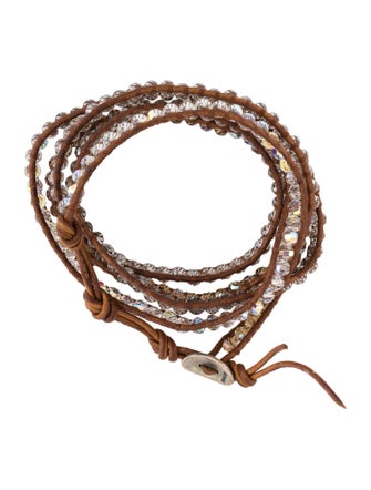 Chan Luu Leather & Bead Wrap Bracelet