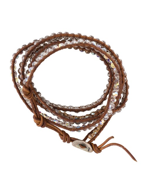 Chan Luu Leather & Bead Wrap Bracelet