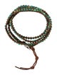 Chan Luu Leather, Green Stone & Blue Stone Wrap Bracelet