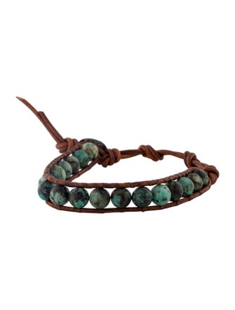 Chan Luu Leather & Beaded Wrap Bracelet