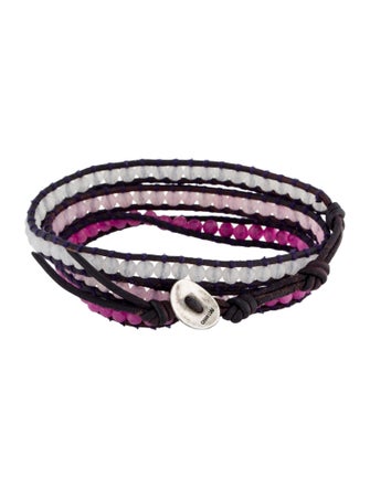 Chan Luu Leather Beaded Wrap Bracelet