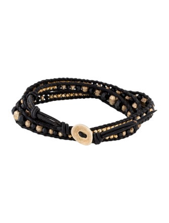 Chan Luu Leather Beaded Wrap Bracelet