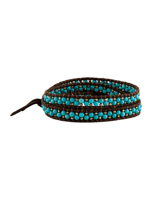 Chan Luu Leather Beaded Wrap Bracelet