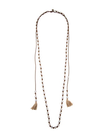 Chan Luu Pearl Tassel Bead Necklace