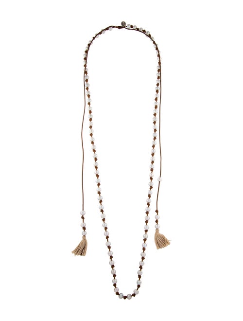 Chan Luu Pearl Tassel Bead Necklace