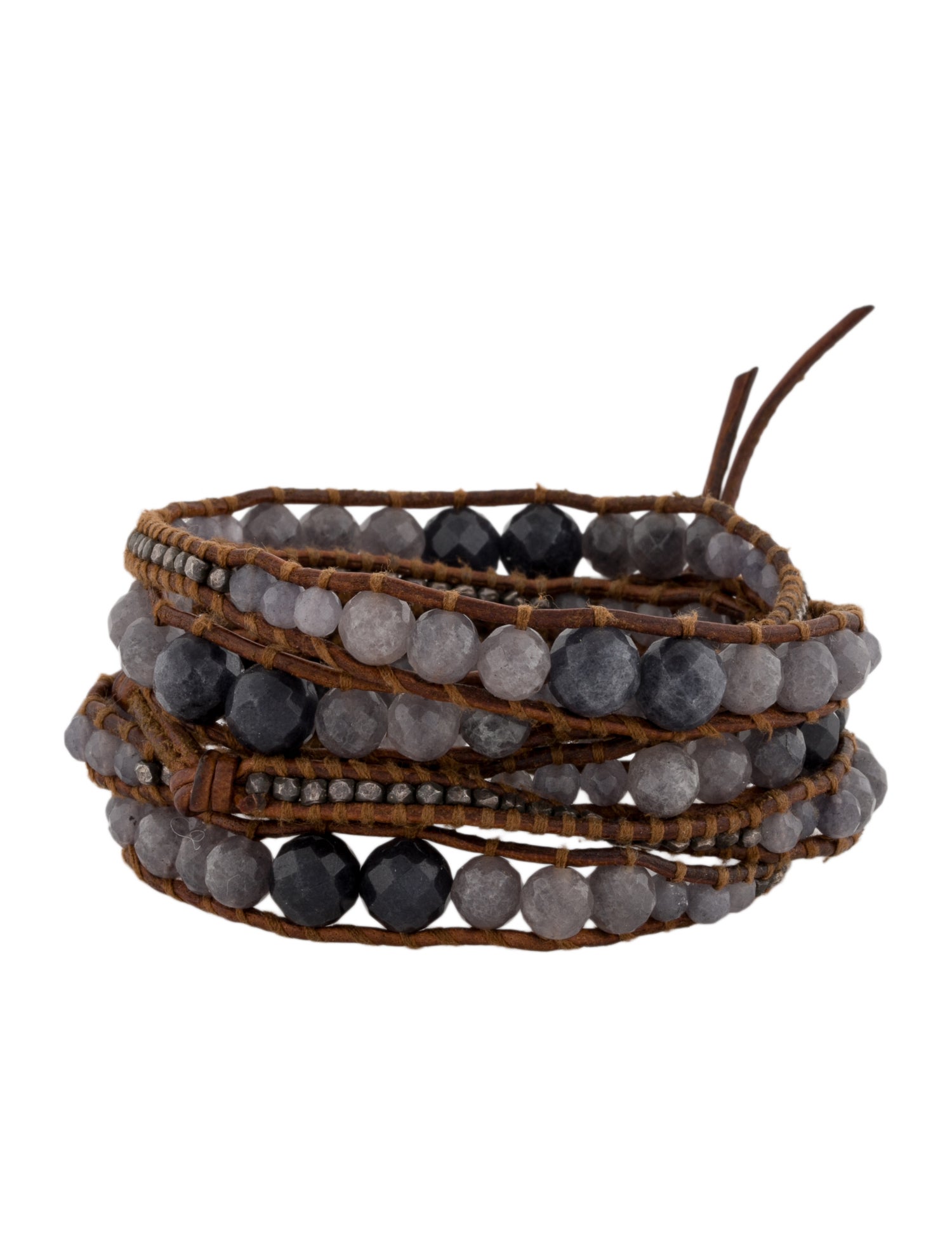 Chan Luu Leather Graduated Bead Wrap Bracelet