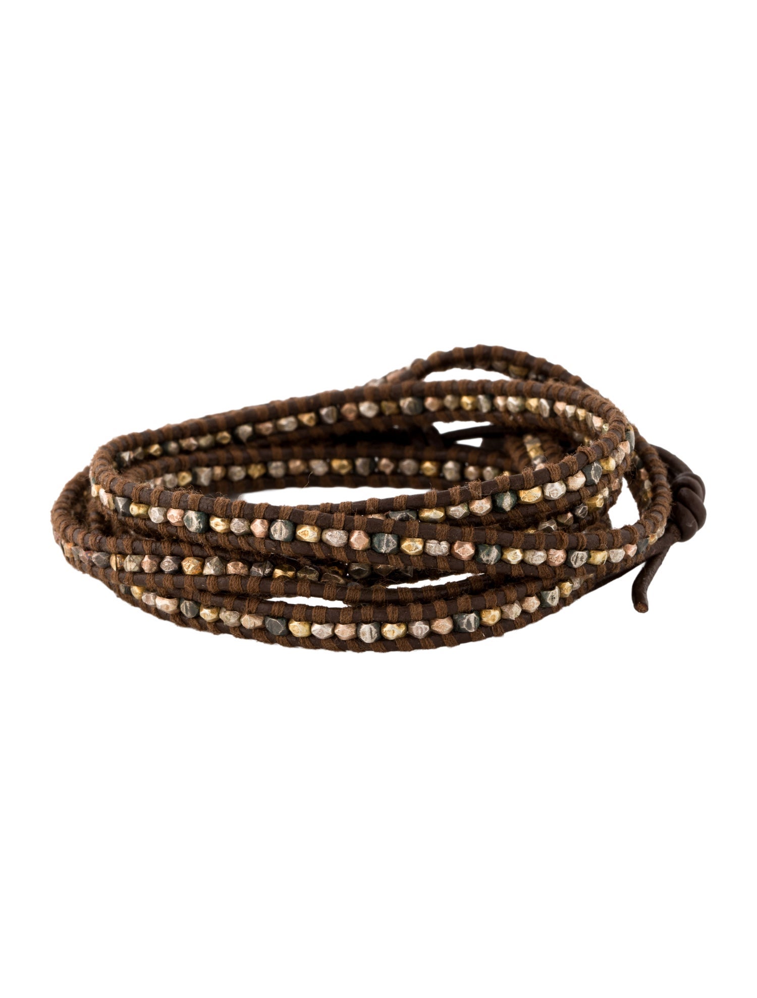 Chan Luu Leather & Bead Wrap Bracelet
