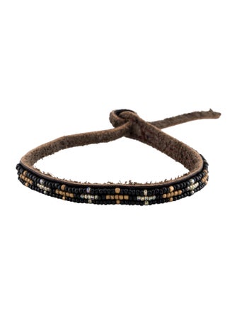 Chan Luu Leather Beaded Wrap Bracelet