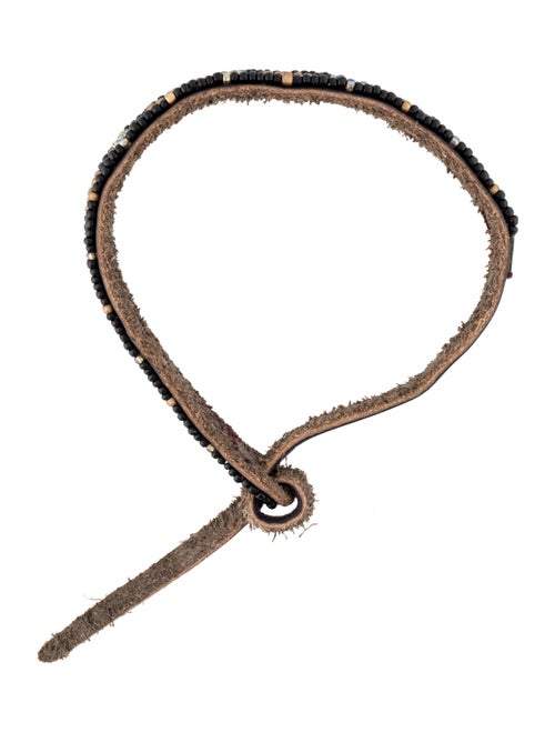 Chan Luu Leather Beaded Wrap Bracelet