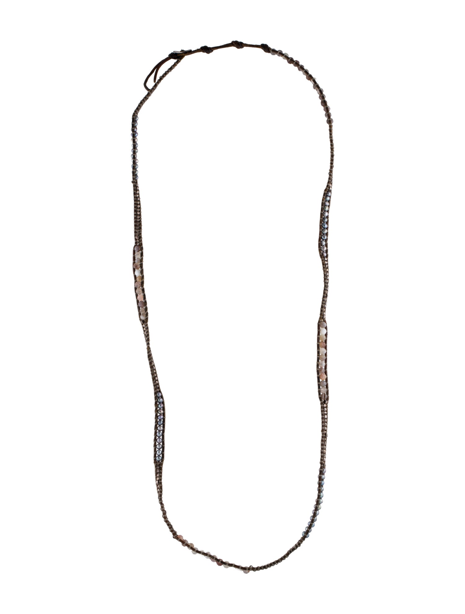 Chan Luu Leather Pearl & Bead Necklace