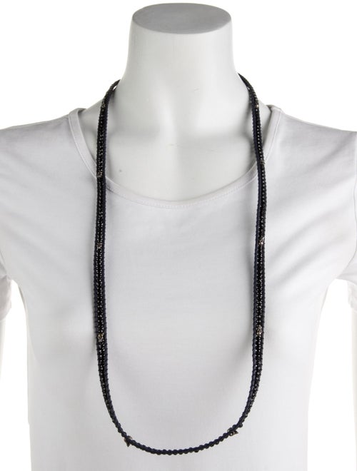 Chan Luu Leather Beaded Woven Necklace