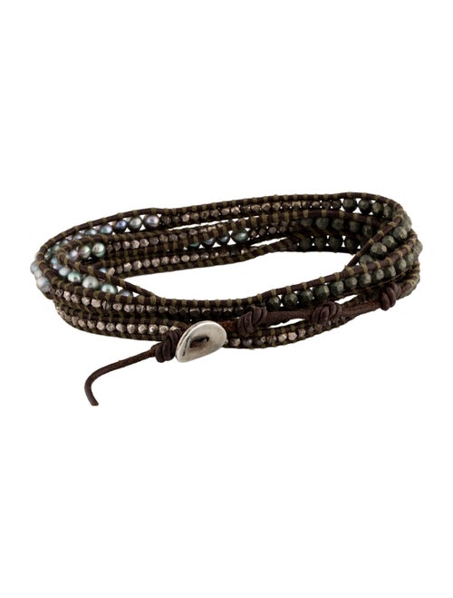 Chan Luu Bead & Leather Triple Wrap Bracelet