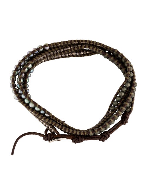 Chan Luu Bead & Leather Triple Wrap Bracelet