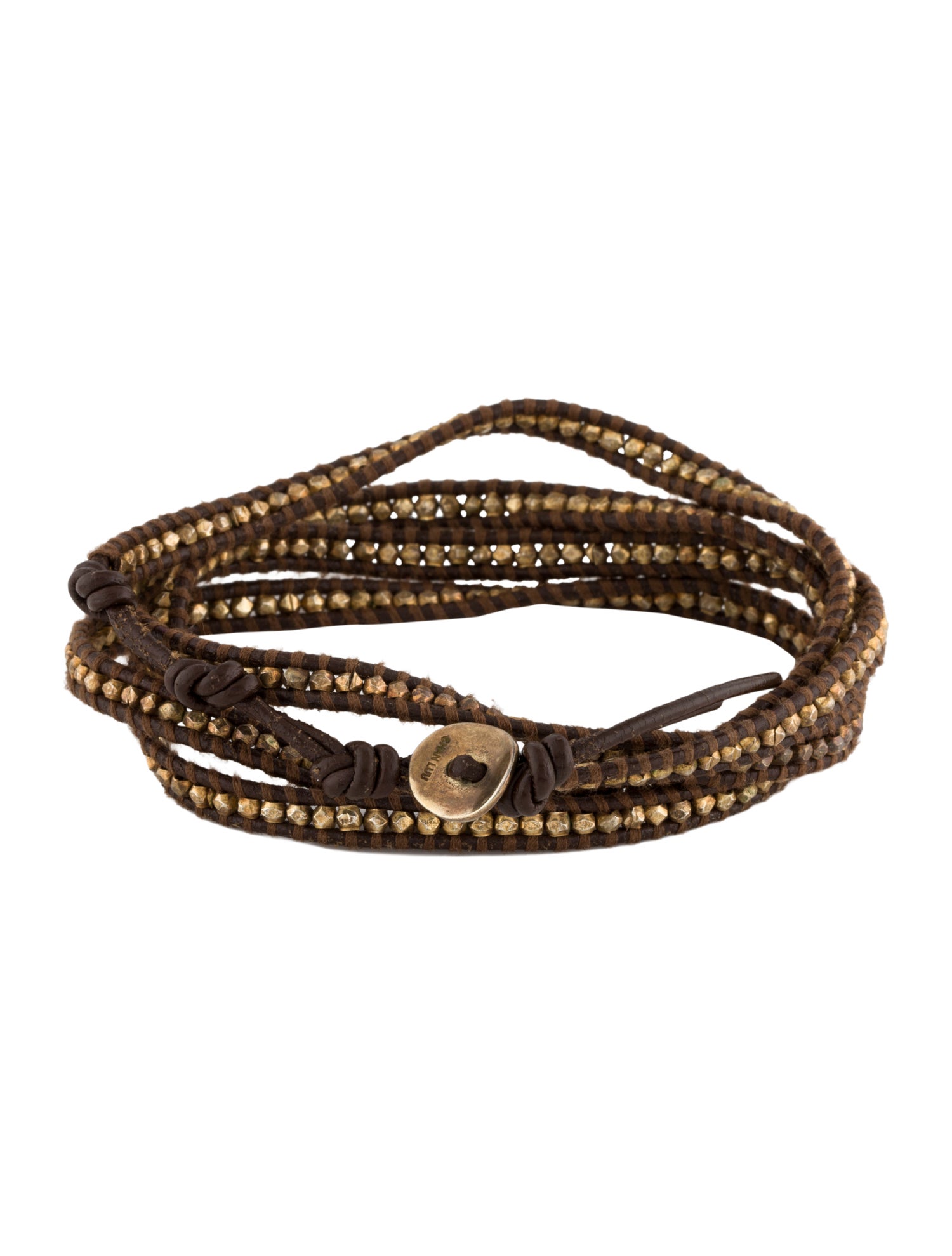 Chan Luu Leather Beaded Wrap Bracelet