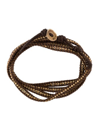 Chan Luu Leather Beaded Wrap Bracelet