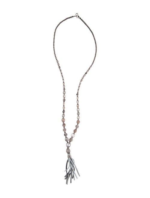 Chan Luu Pearl & Bead Tassel Necklace
