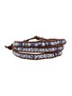 Chan Luu Blue Stone & Leather Wrap Bracelet