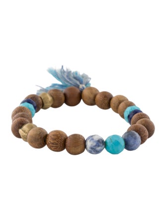 Chan Luu Wood & Thread Bead Bracelet