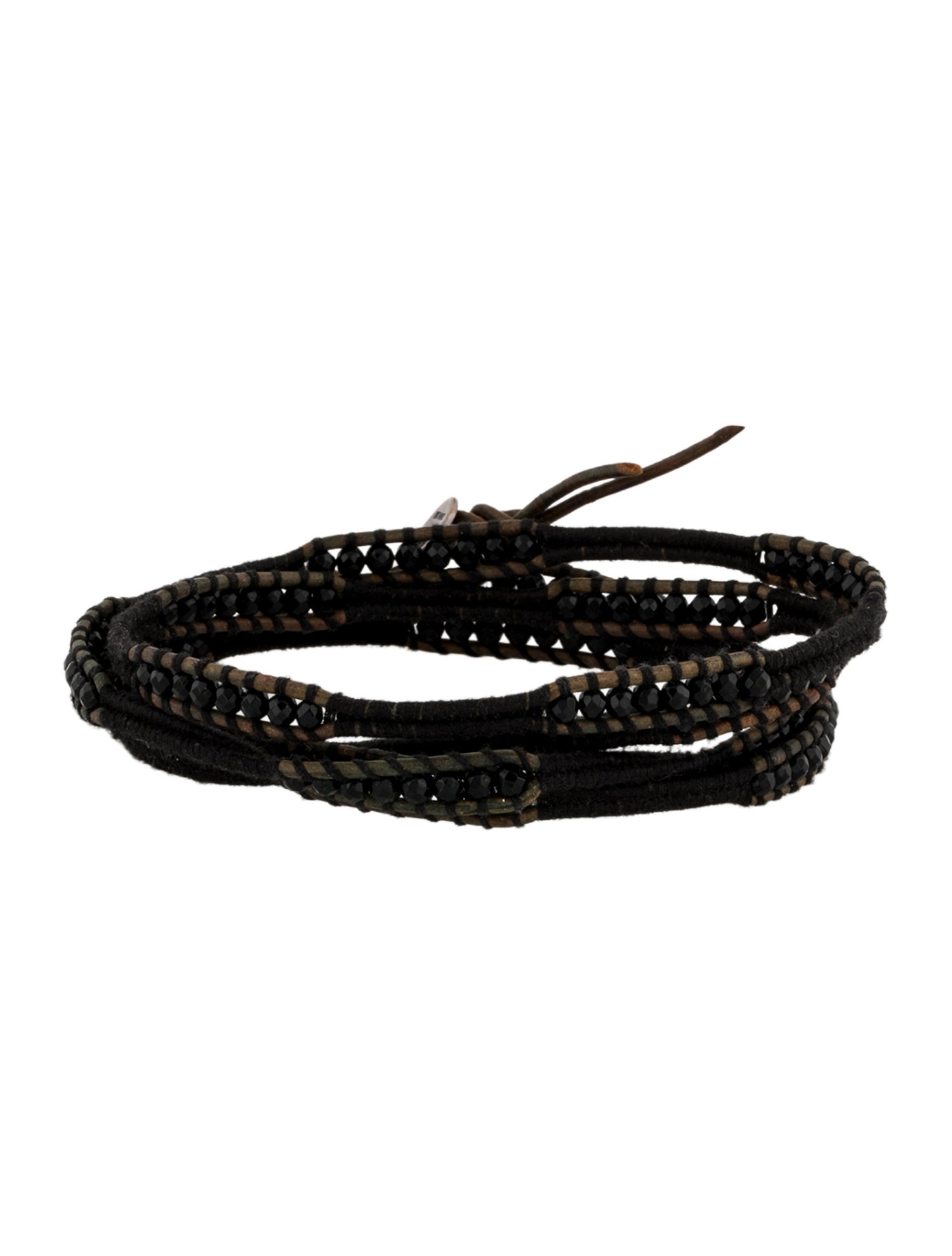 Chan Luu Leather & Beaded Wrap Bracelet