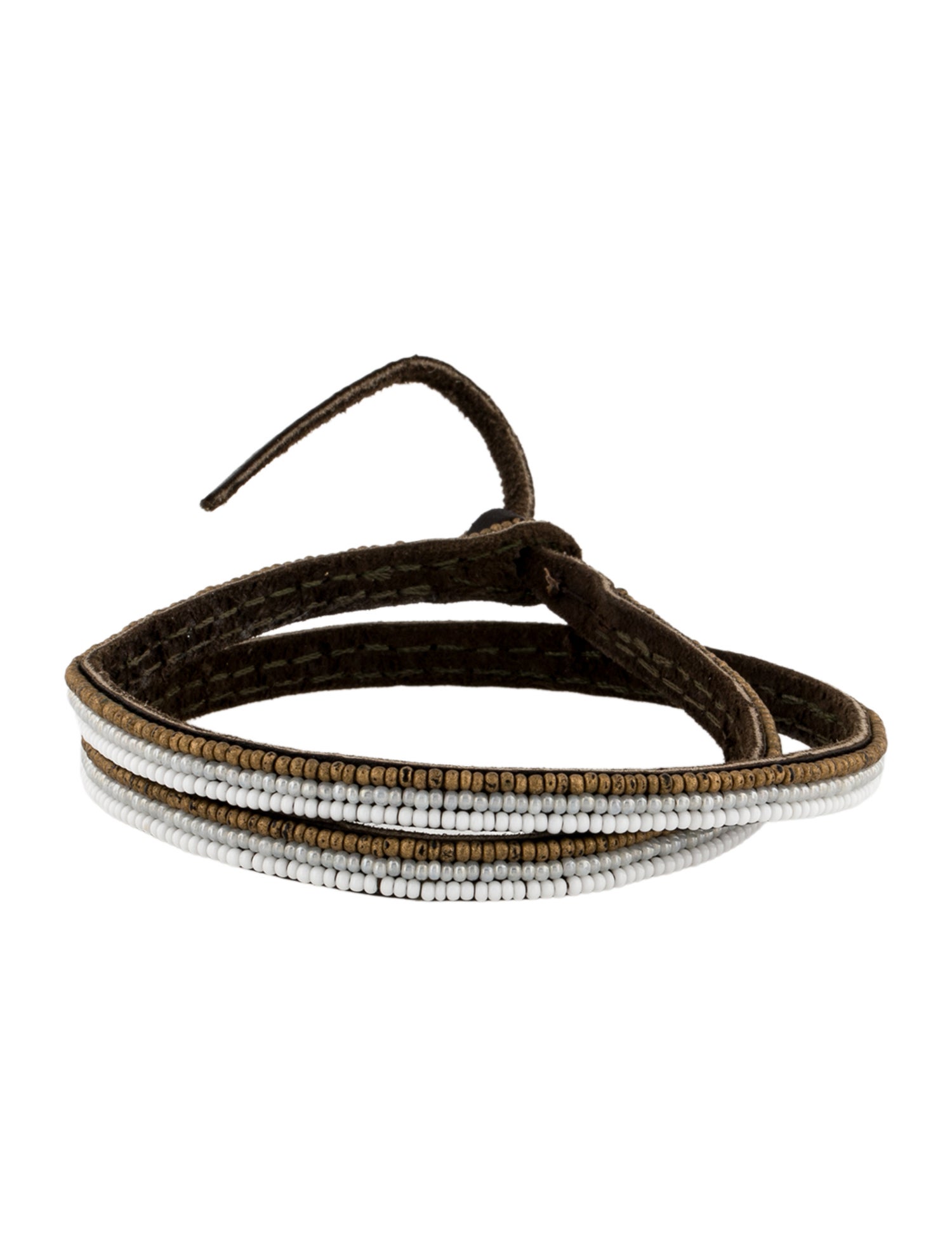 Chan Luu Leather Bead Wrap Bracelet
