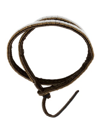 Chan Luu Leather Bead Wrap Bracelet