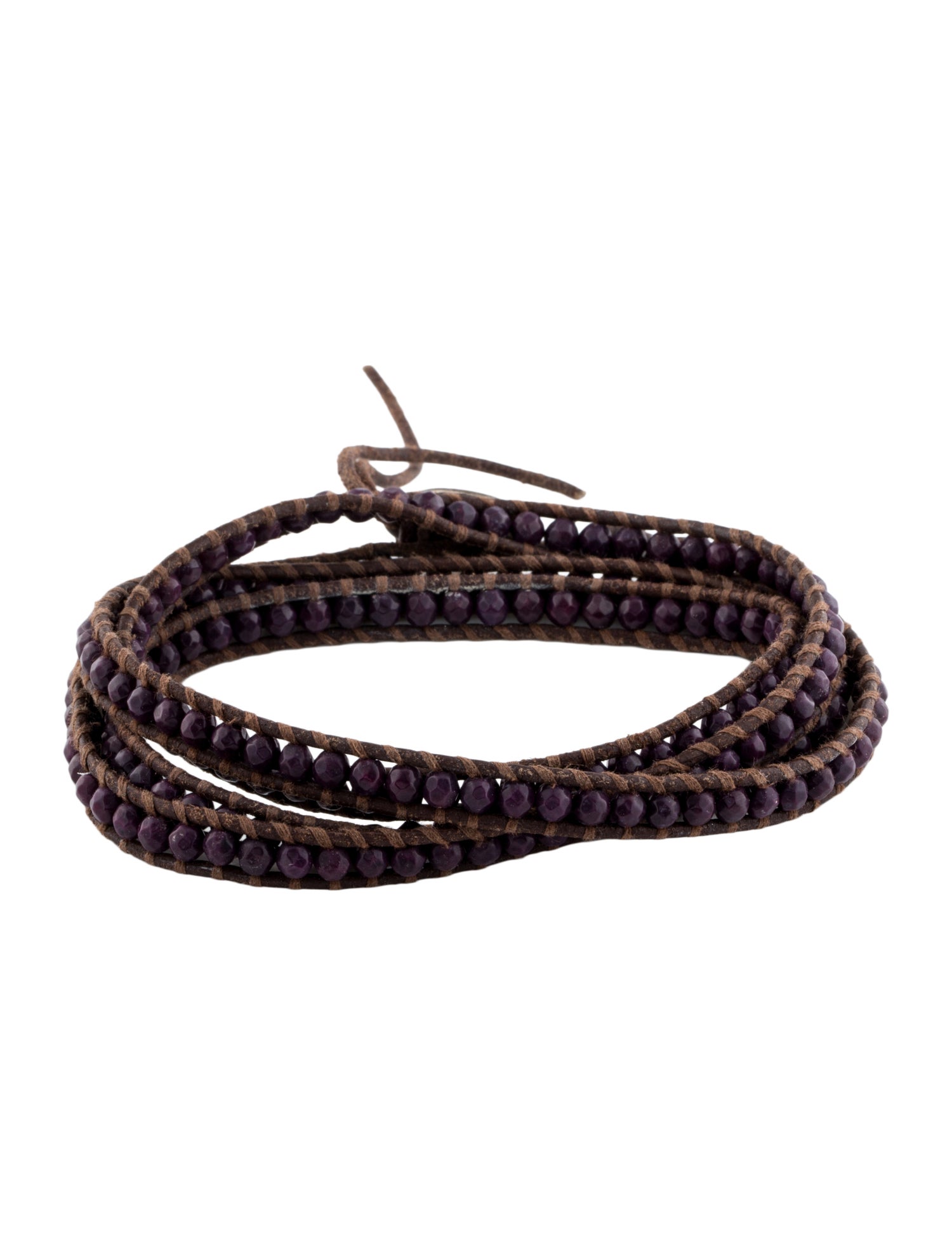 Chan Luu Leather Beaded Wrap Bracelet