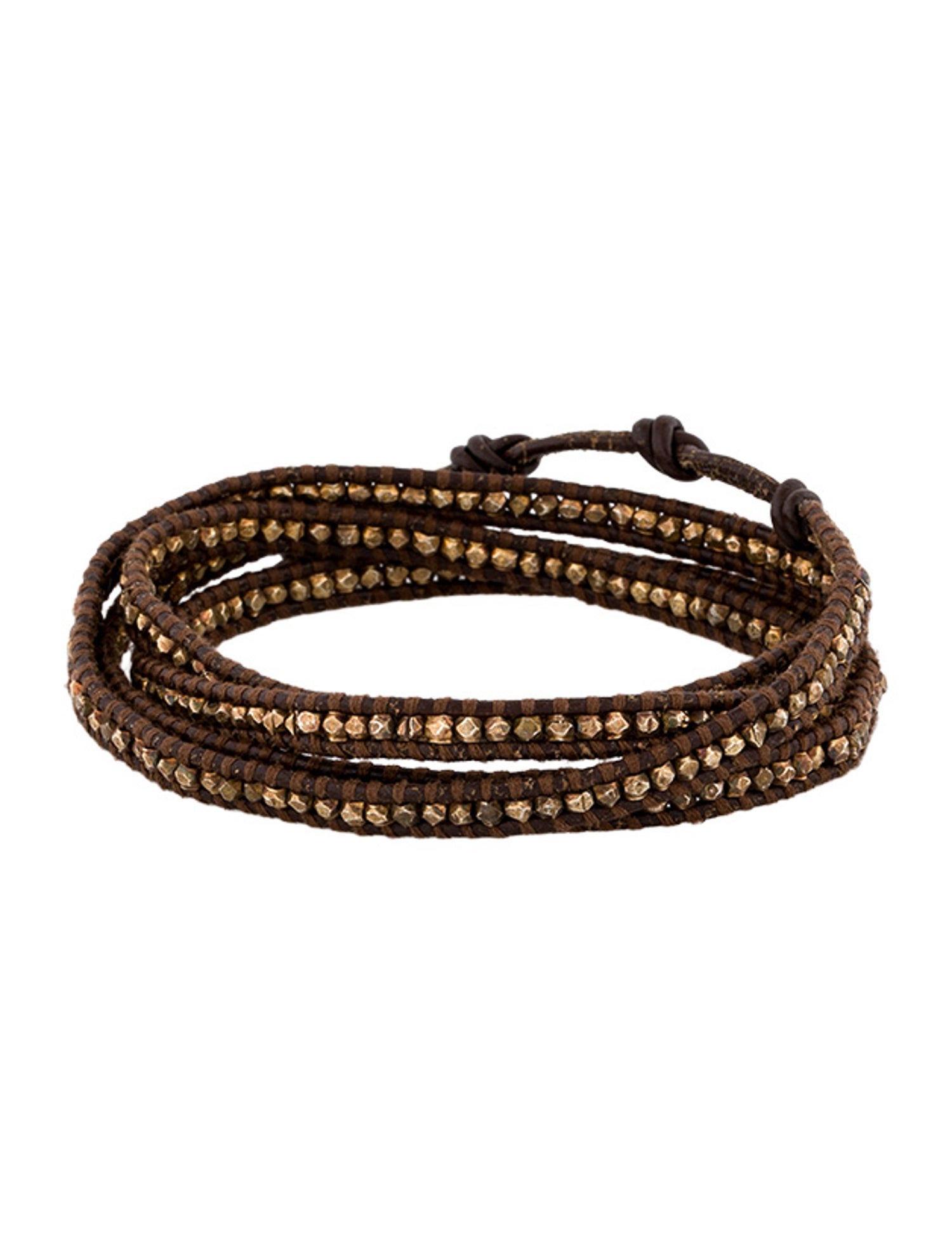 Chan Luu Leather Beaded Wrap Bracelet