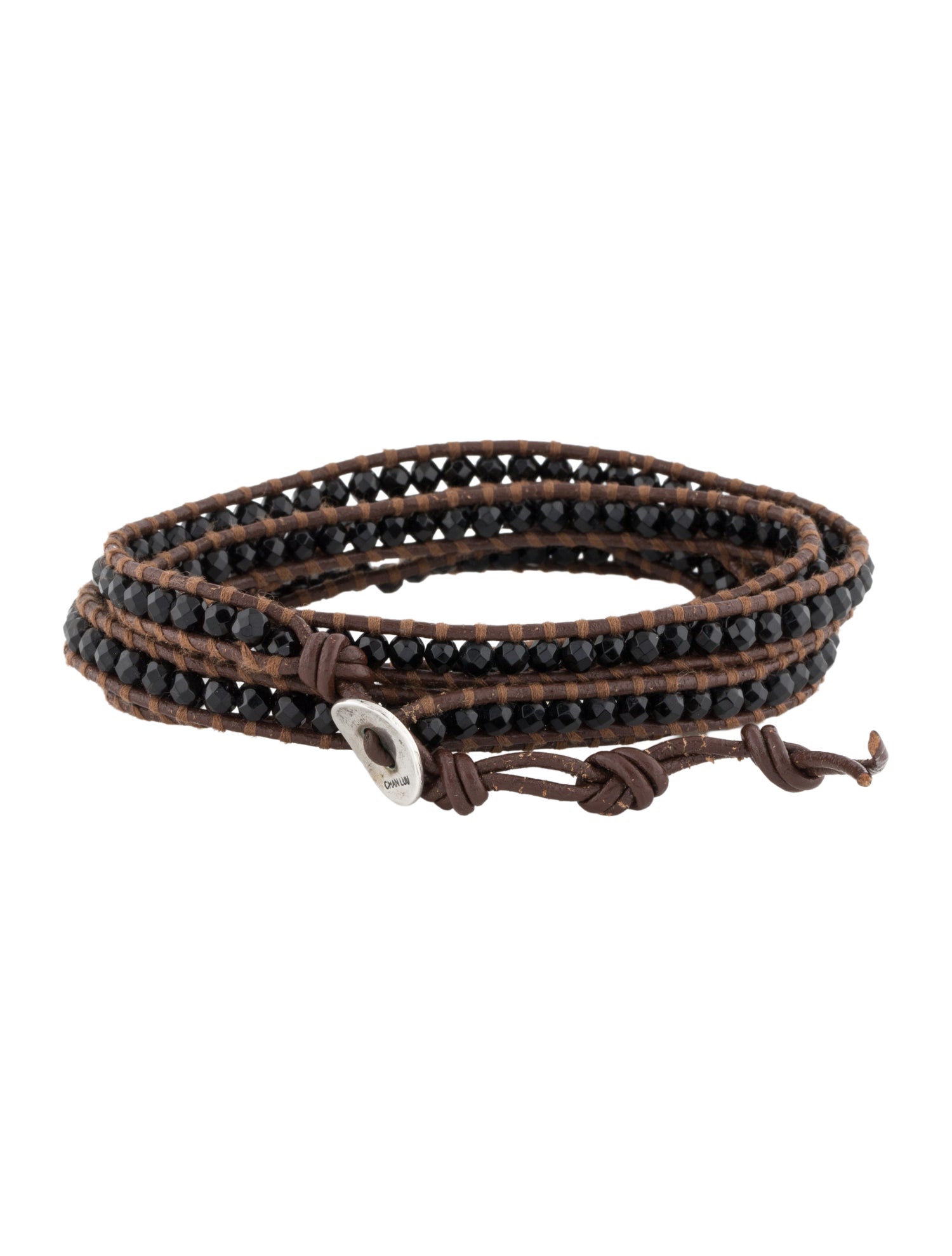 Chan Luu Leather Beaded Wrap Bracelet