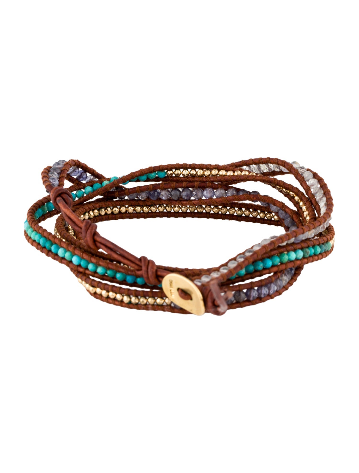 Chan Luu Leather & Bead Wrap Bracelet