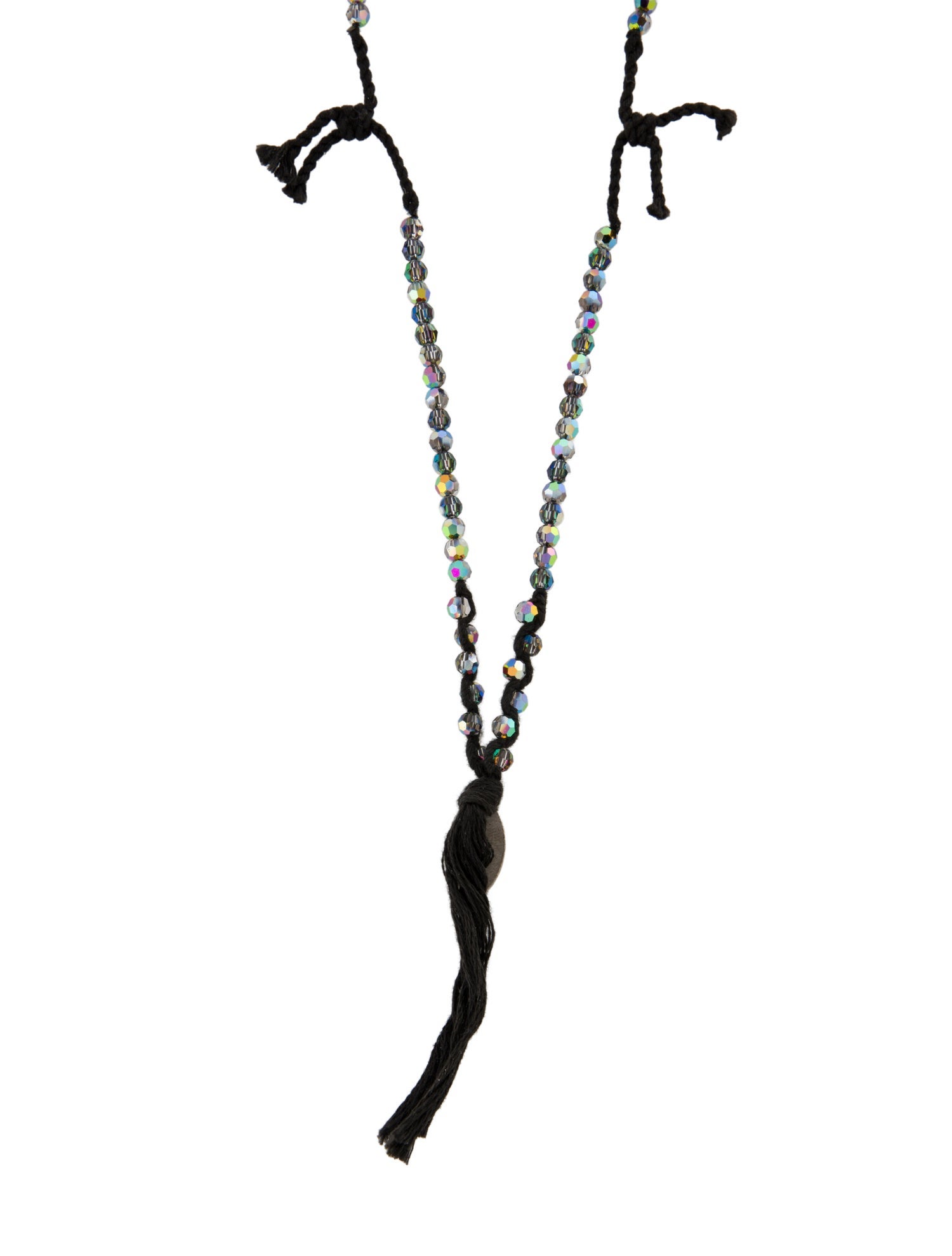 Chan Luu Long Crystal,Thread & Bead Strand Necklace