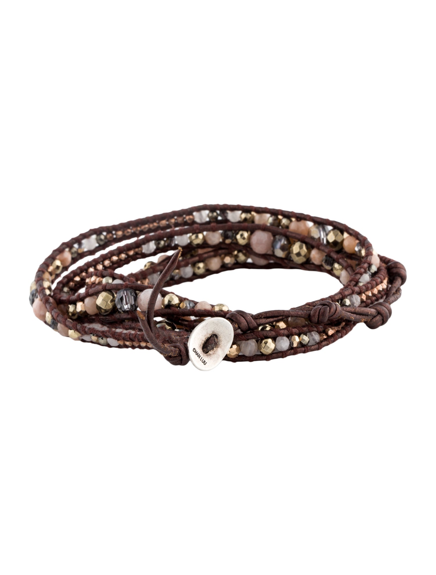Chan Luu Leather & Bead Wrap Bracelet
