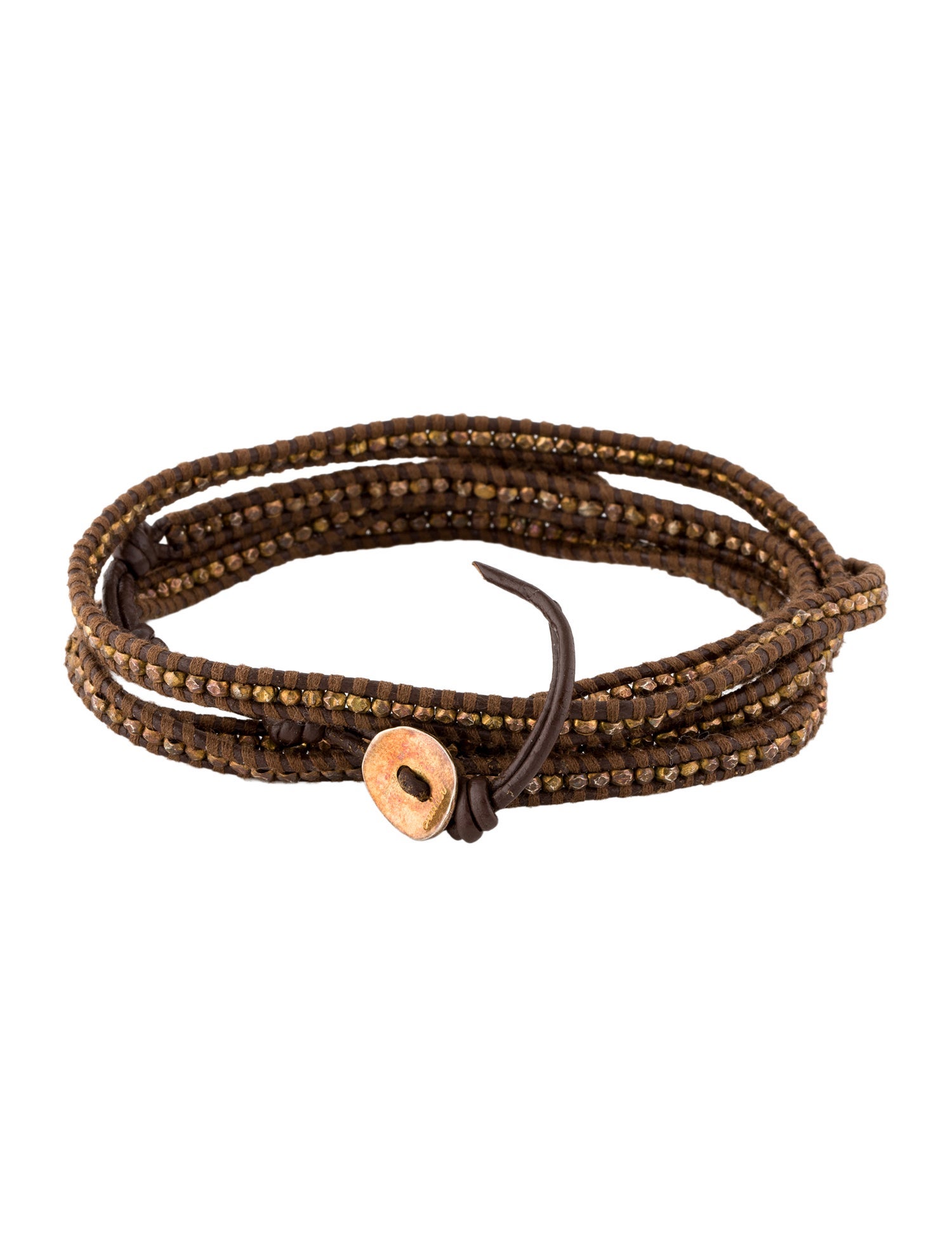Chan Luu Leather Beaded Wrap Bracelet