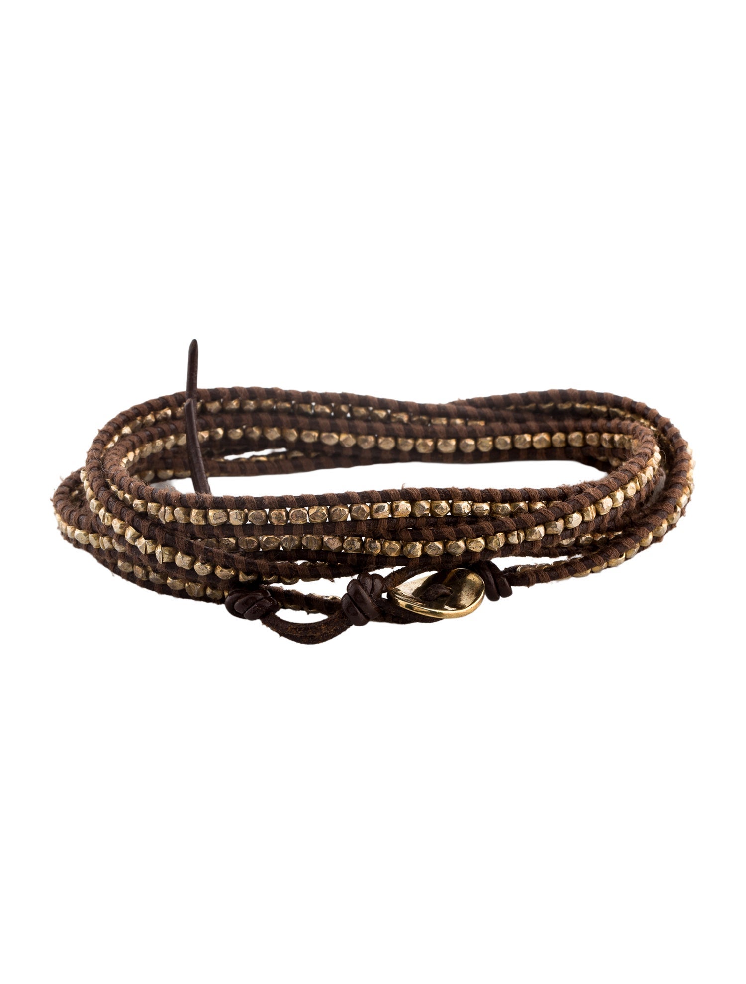 Chan Luu Leather Beaded Wrap Bracelet