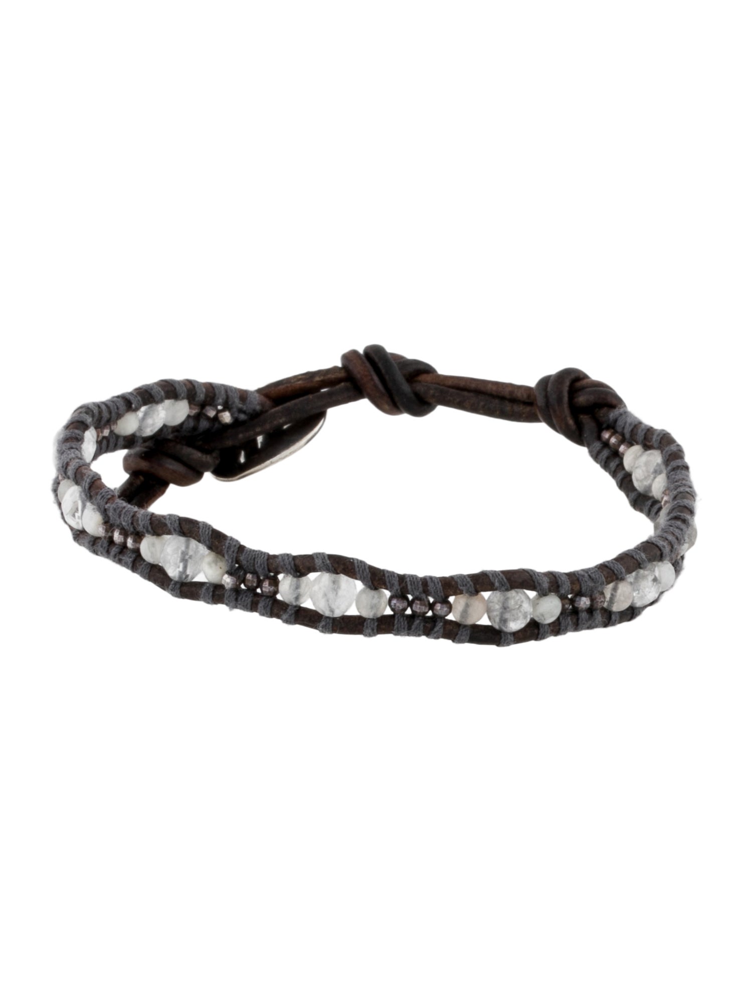 Chan Luu Stone, Bead, & Leather Wrap Bracelet