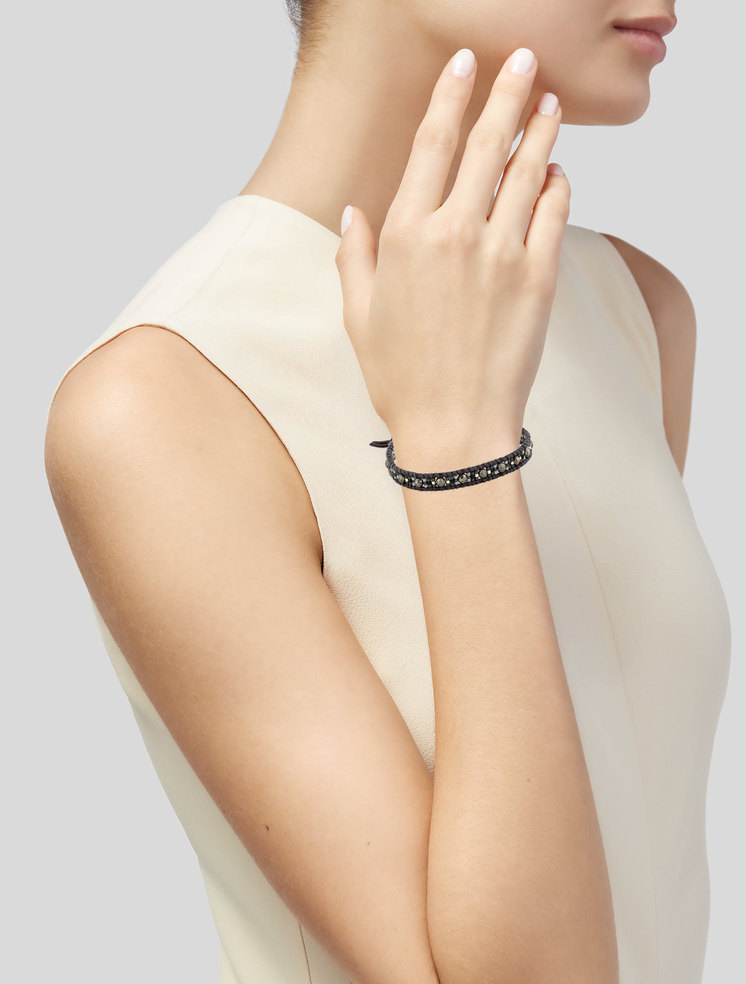 Chan Luu Leather & Bead Wrap Bracelet