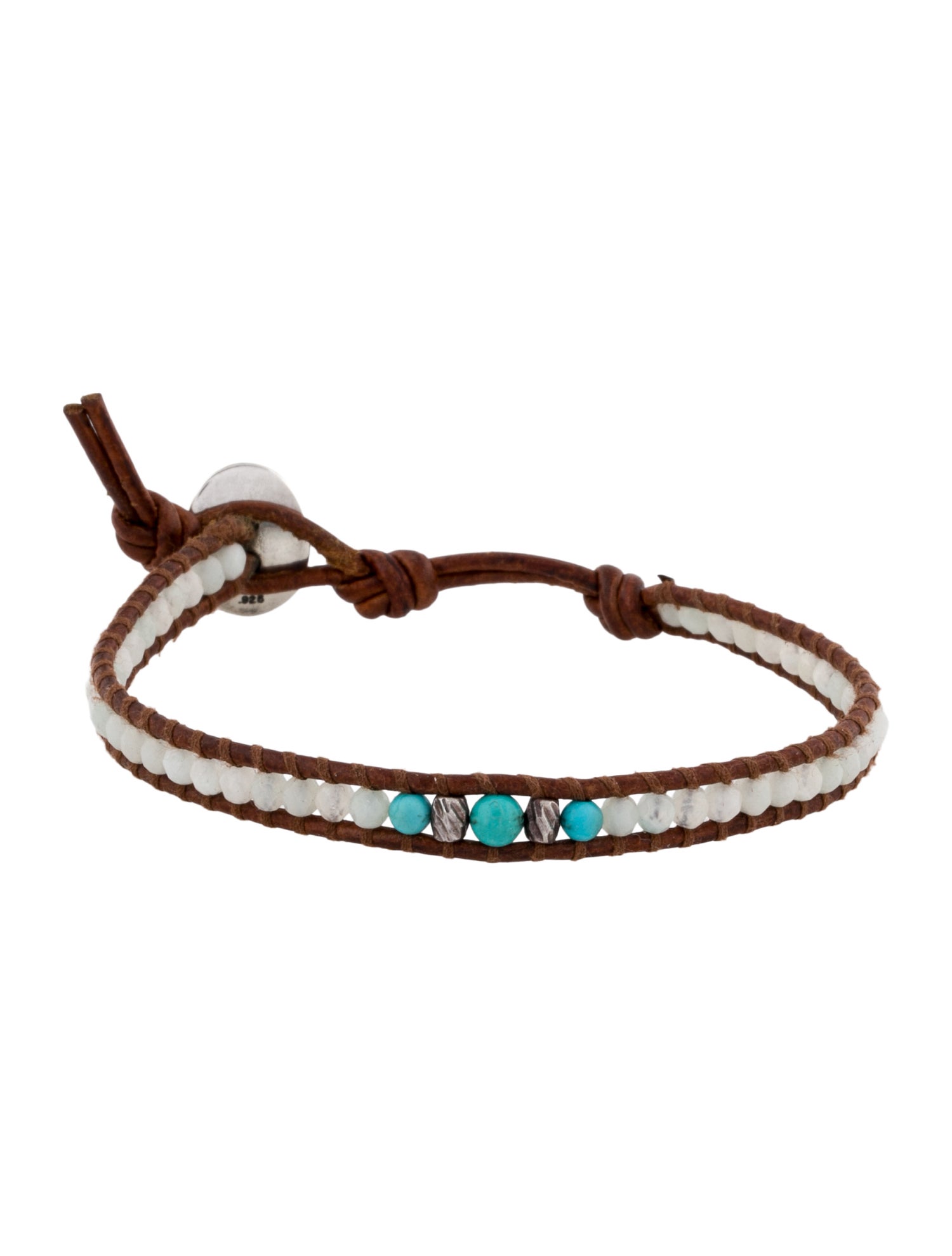 Chan Luu Leather & Stone Wrap Bracelet