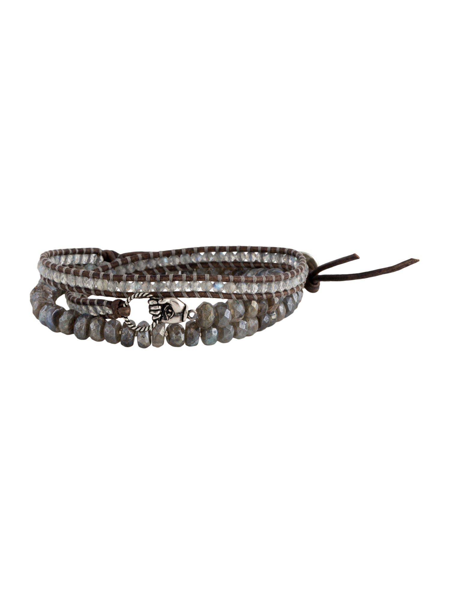 Chan Luu Leather & Glass Bead Wrap Bracelet