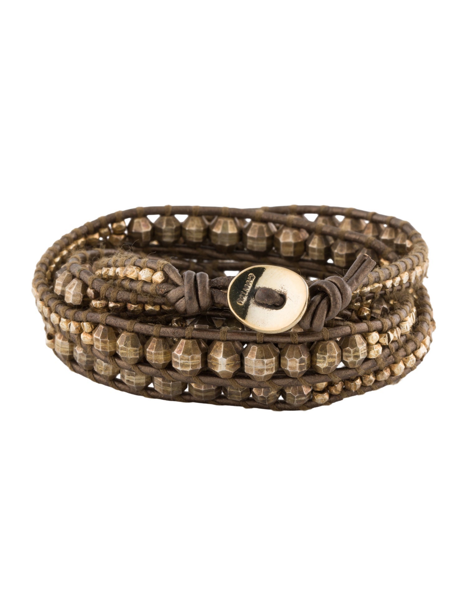 Chan Luu Leather Beaded Wrap Bracelet