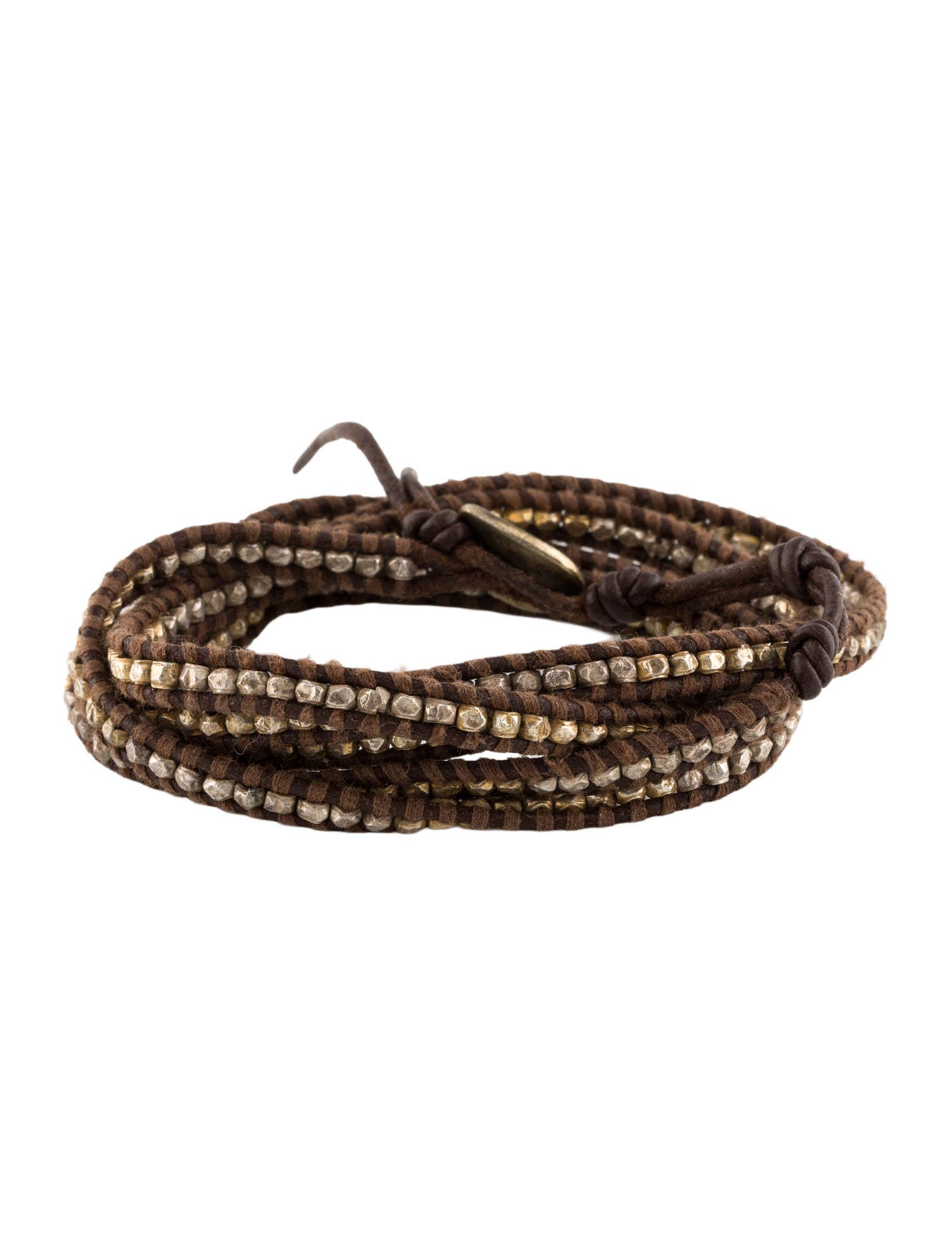 Chan Luu Leather Beaded Wrap Bracelet