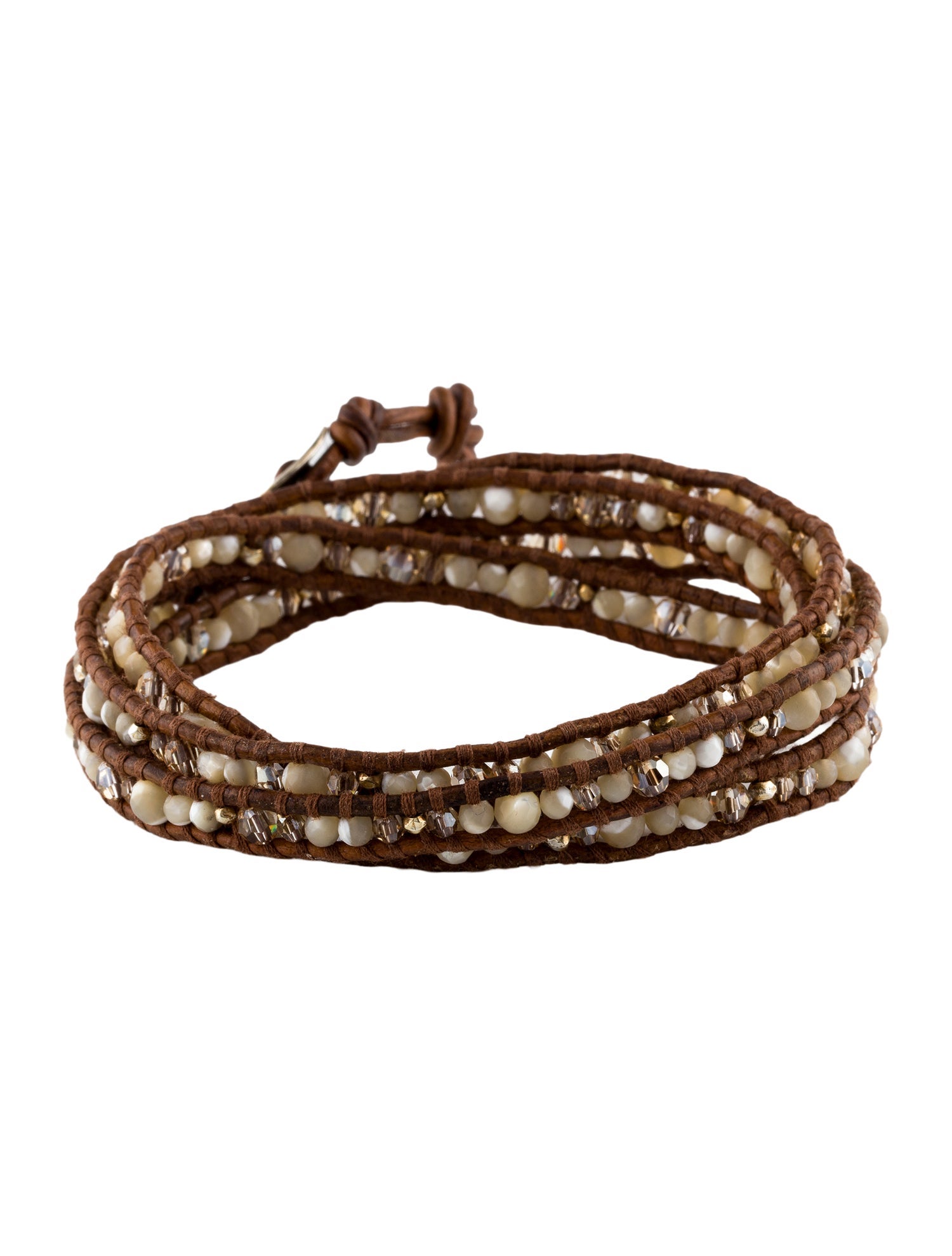 Chan Luu Mother of Pearl & Bead Wrap Bracelet