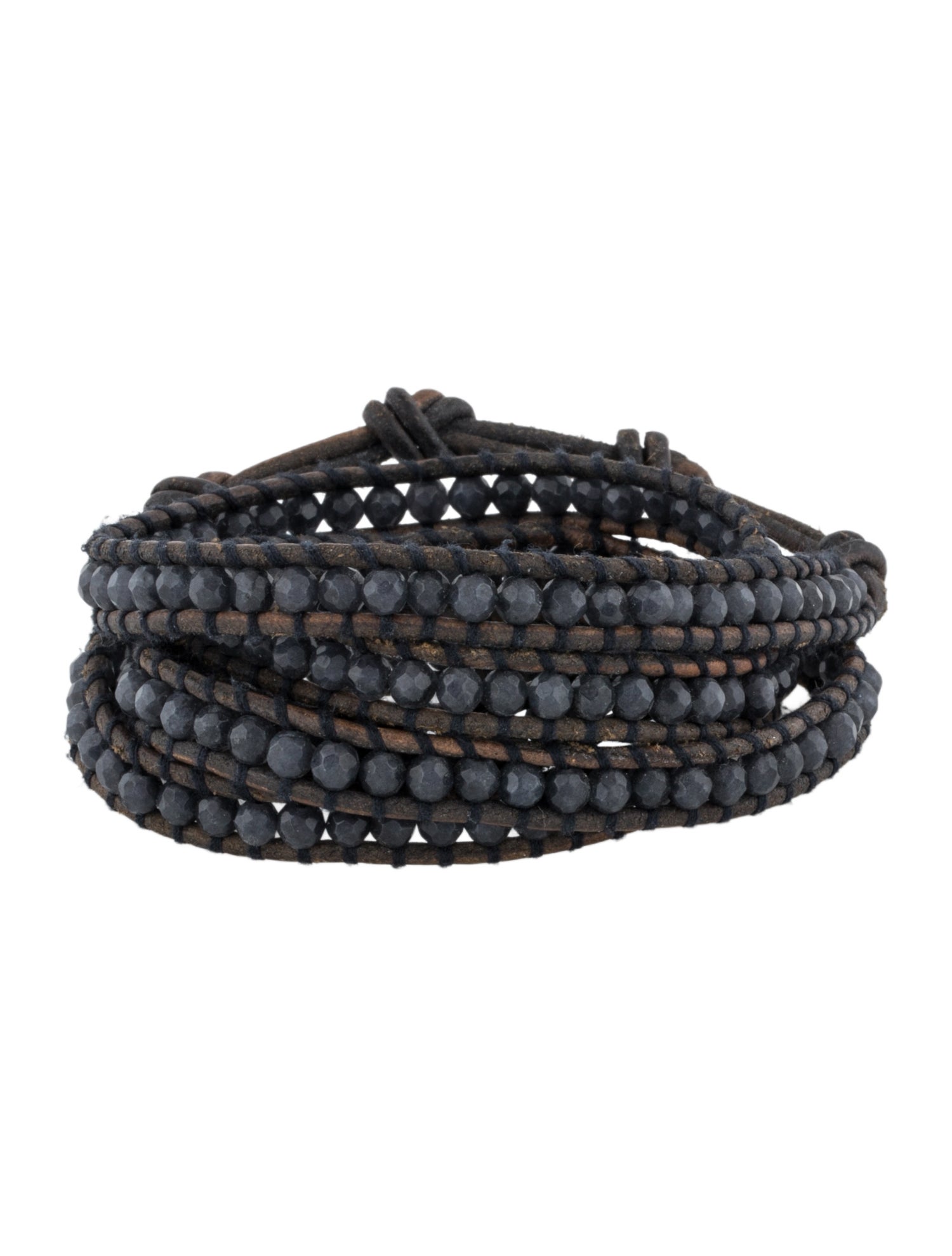 Chan Luu Leather Beaded Wrap Bracelet
