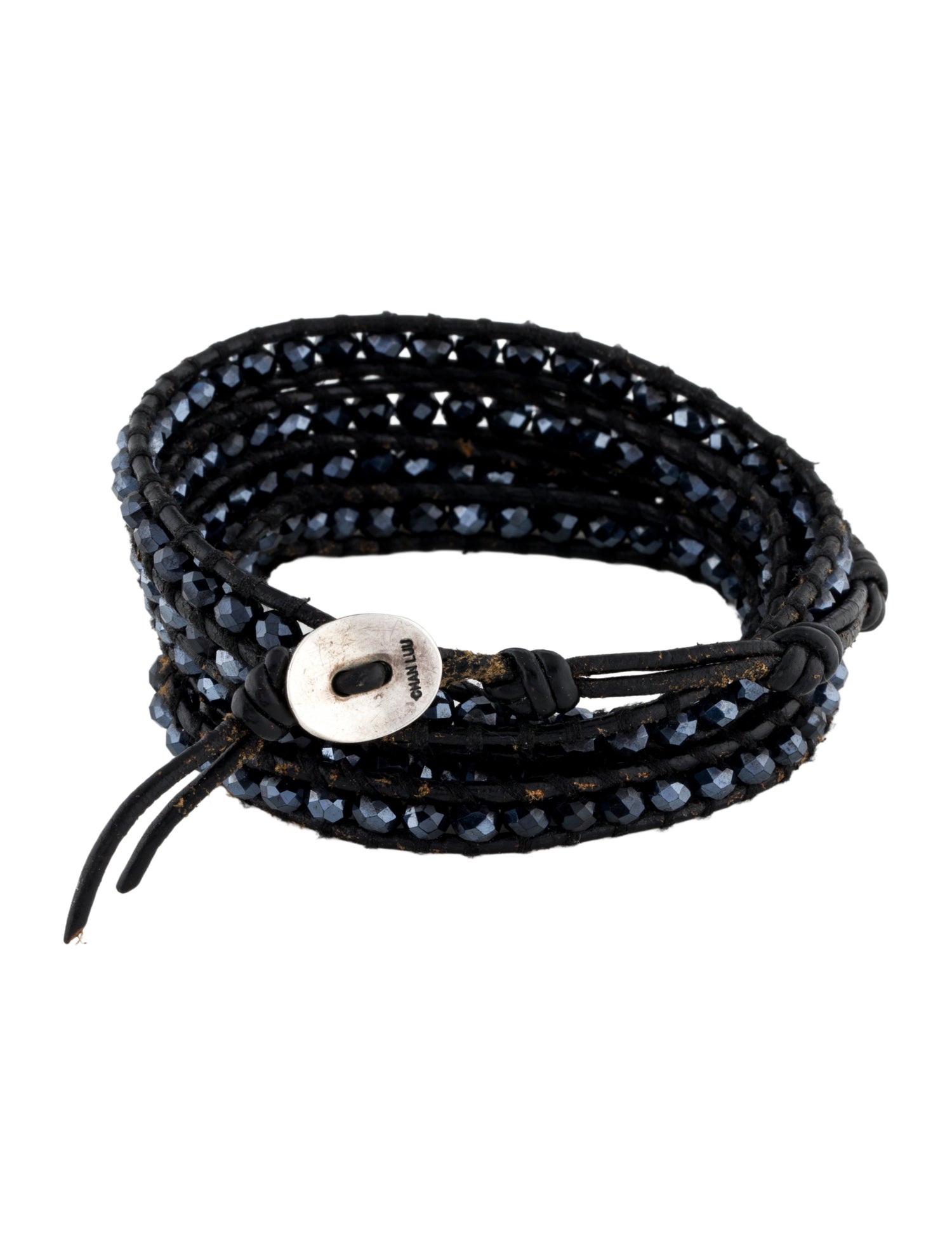 Chan Luu Leather Beaded Wrap Bracelet