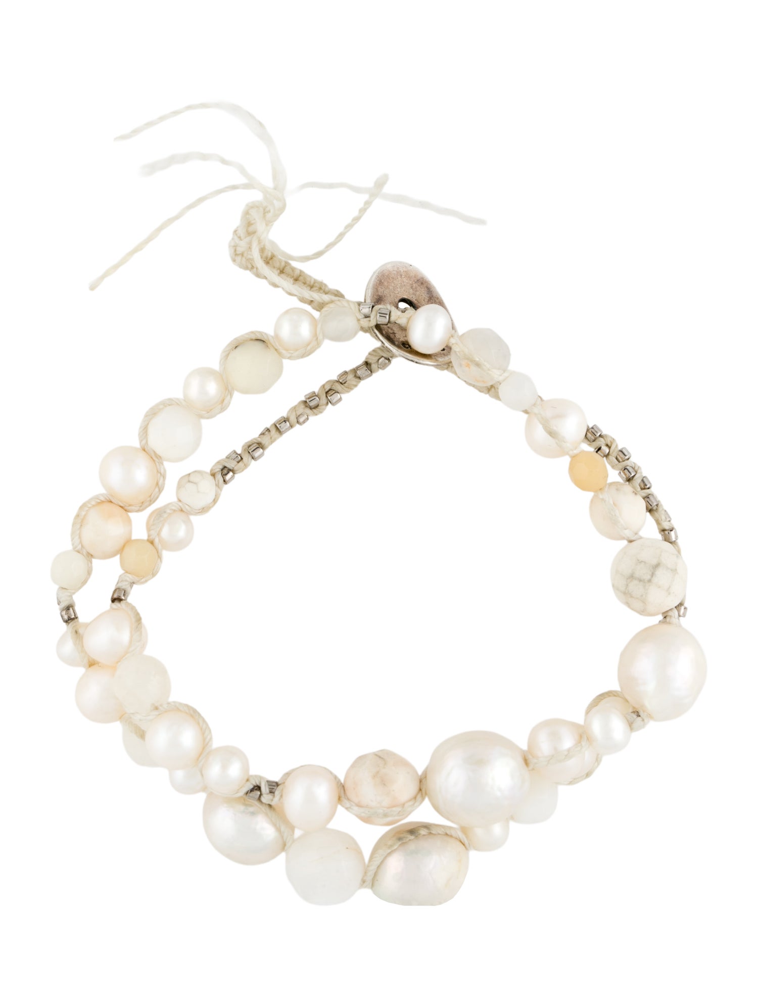 Chan Luu Pearl, Bead & Cord Wrap Bracelet