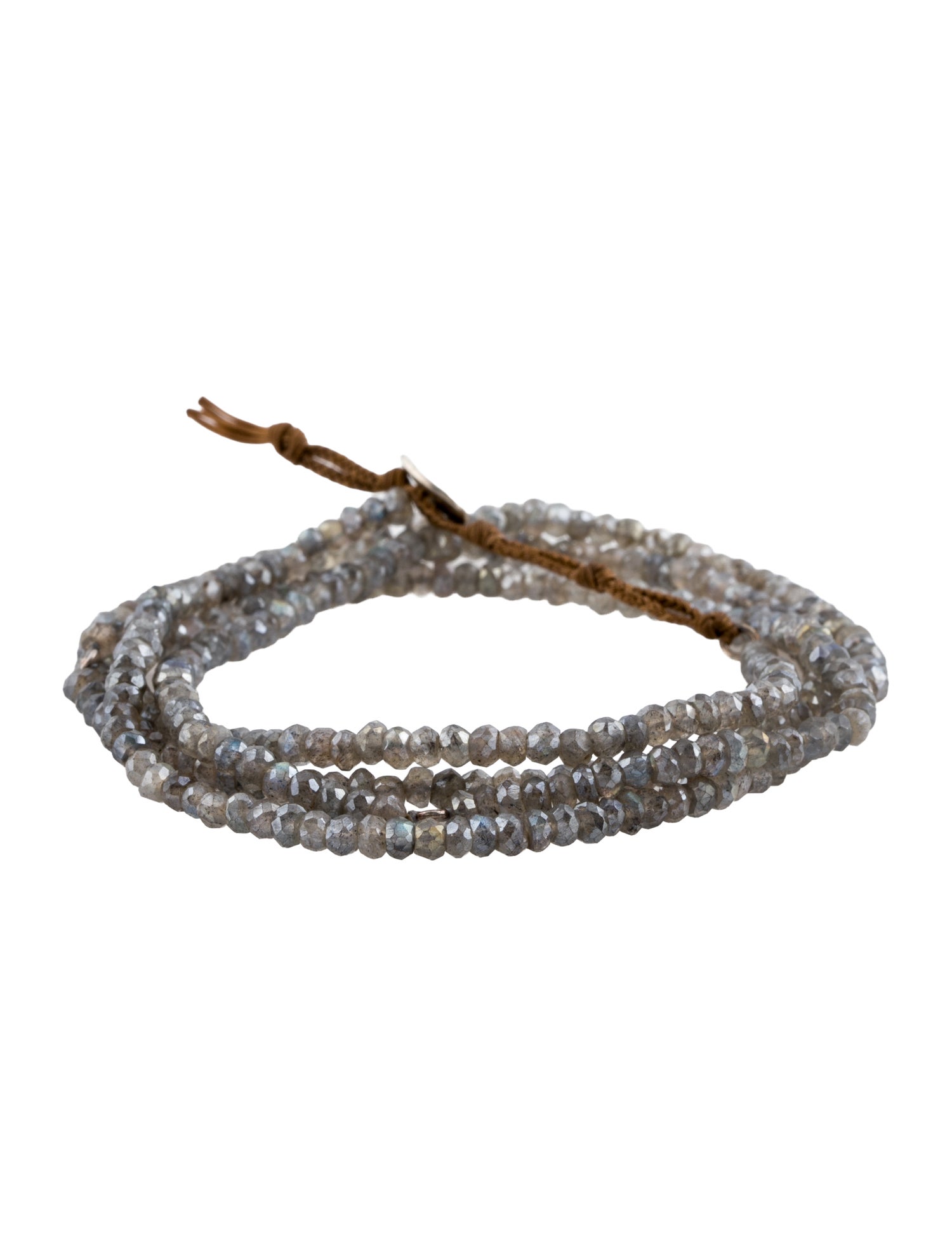 Chan Luu Metallic Stone & Fabric Wrap Bracelet